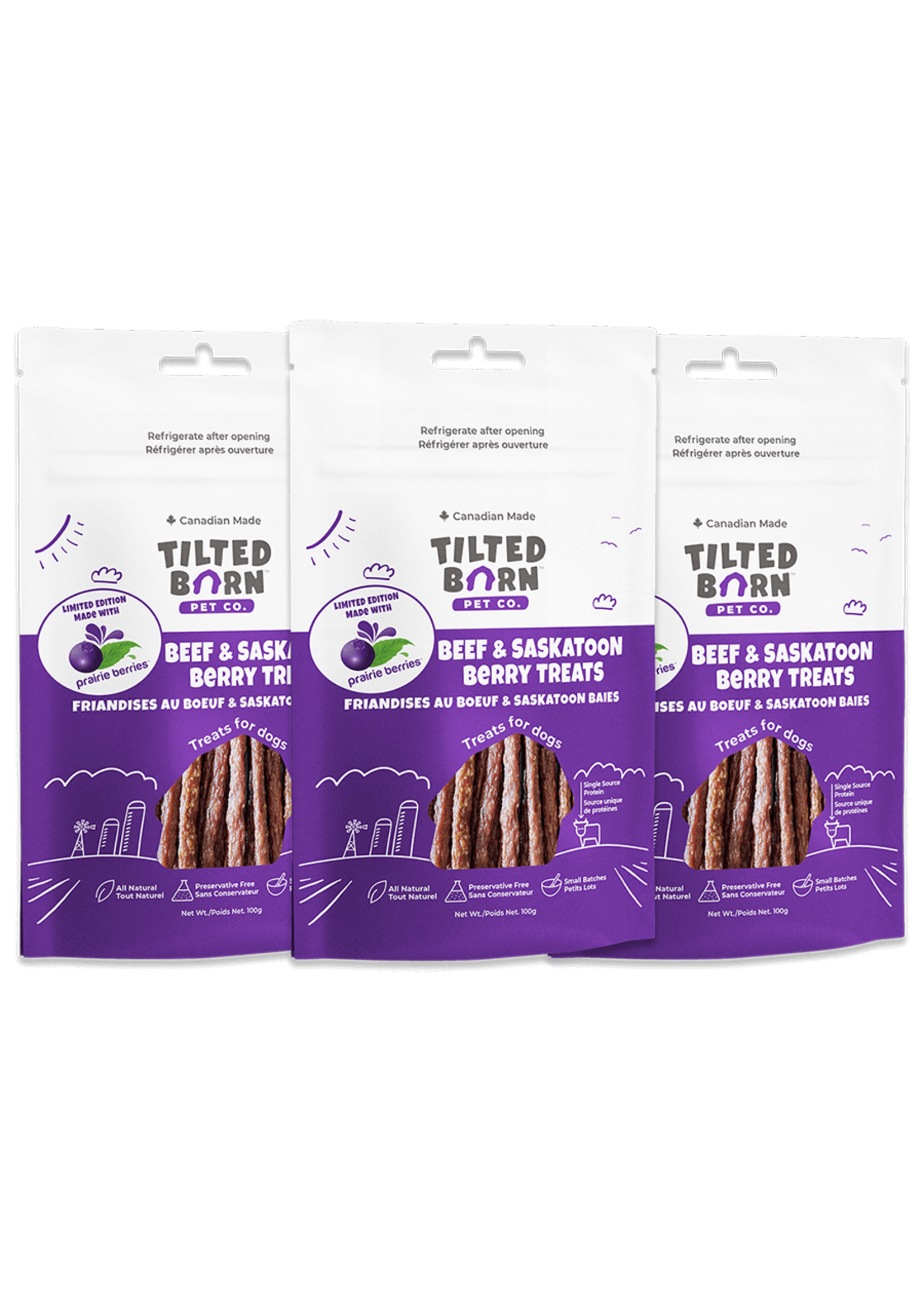 Tilted Barn (Farm Fresh) - Beef & Saskatoon Berry Treat (For Dogs)